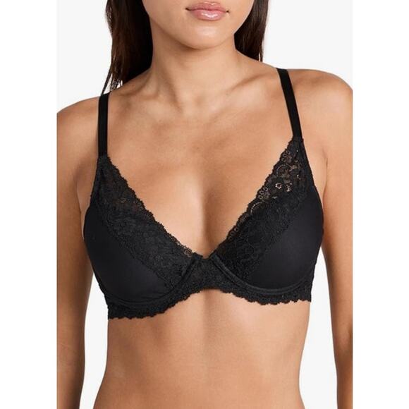 Cosabella Forever Underwire Black Floral Lace Bra Women's 34C - Picture 1 of 11
